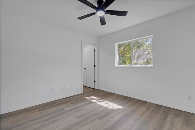4957 N Cranberry Blvd, North Port, FL 34286 - empty room featuring wood finished floors and a ceiling fan