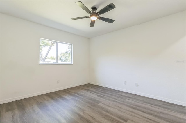 4957 N Cranberry Blvd, North Port, FL 34286 - unfurnished room featuring wood finished floors and a ceiling fan