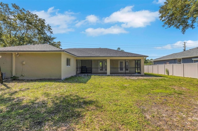 4957 N Cranberry Blvd, North Port, FL 34286 - back of property featuring a sunroom and stucco siding