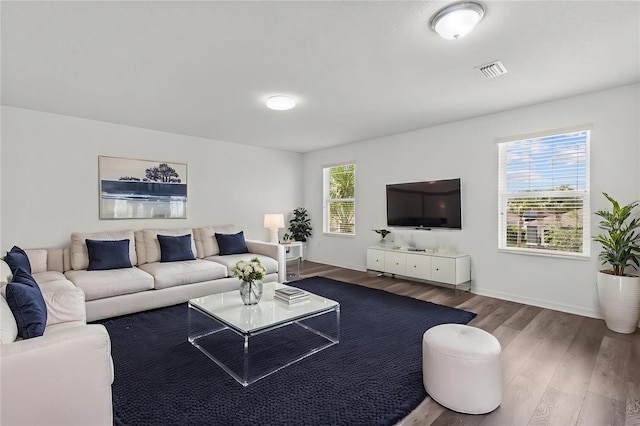 12124 Lake Blvd, Trinity, FL 34655 - living area featuring wood finished floors and baseboards