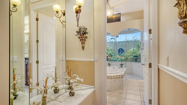 15110 Sundial Pl, Lakewood Ranch, FL 34202 - full bath featuring a bath and tile patterned flooring