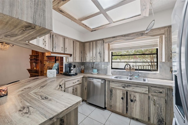 1116 Dagmar Ave, Spring Hill, FL 34606 - kitchen featuring stainless steel appliances, tasteful backsplash, and light countertops