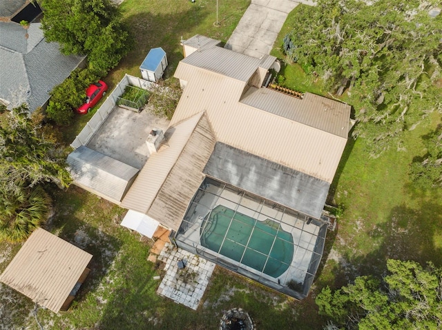1116 Dagmar Ave, Spring Hill, FL 34606 - aerial view of property and surrounding area featuring a pool