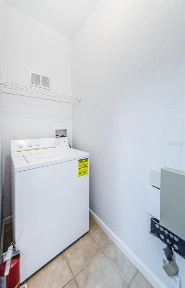 2148 Chianti Pl Unit 1310, Palm Harbor, FL 34683 - laundry area featuring washer / clothes dryer and light tile patterned floors