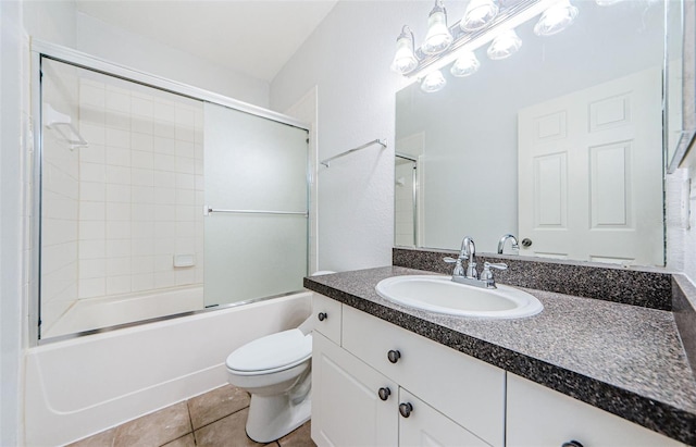 2148 Chianti Pl Unit 1310, Palm Harbor, FL 34683 - bathroom featuring vanity, tile patterned floors, and shower / bath combination with glass door
