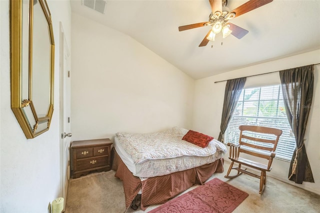 1754 Turtle Rock Dr, Lakeland, FL 33803 - carpeted bedroom featuring lofted ceiling and a ceiling fan