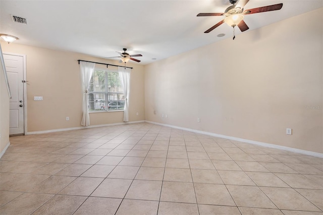 14167 Stilton St, Tampa, FL 33626 - spare room featuring a ceiling fan and light tile patterned floors