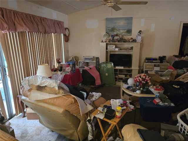 8548 Cypress Lakes Blvd, New Port Richey, FL 34653 - living area with a ceiling fan