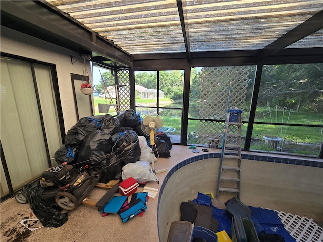 8548 Cypress Lakes Blvd, New Port Richey, FL 34653 - view of unfurnished sunroom