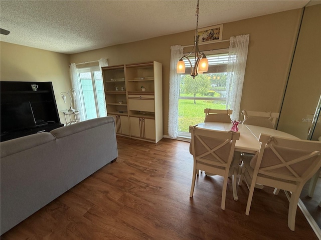 2722 Sherbrooke Ln Unit D, Palm Harbor, FL 34684 - dining area with a textured ceiling and wood finished floors