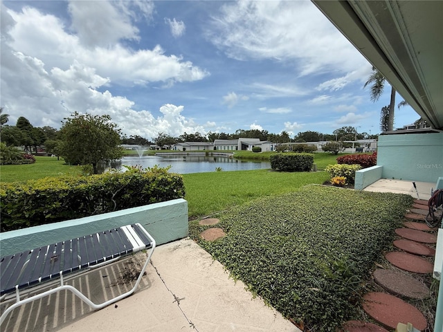 2722 Sherbrooke Ln Unit D, Palm Harbor, FL 34684 - view of green lawn with a water view