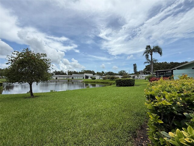 2722 Sherbrooke Ln Unit D, Palm Harbor, FL 34684 - view of grassy yard featuring a water view