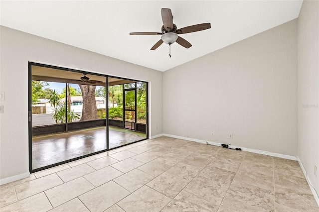 2986 Cypress Green Dr, Palm Harbor, FL 34684 - empty room with ceiling fan and baseboards