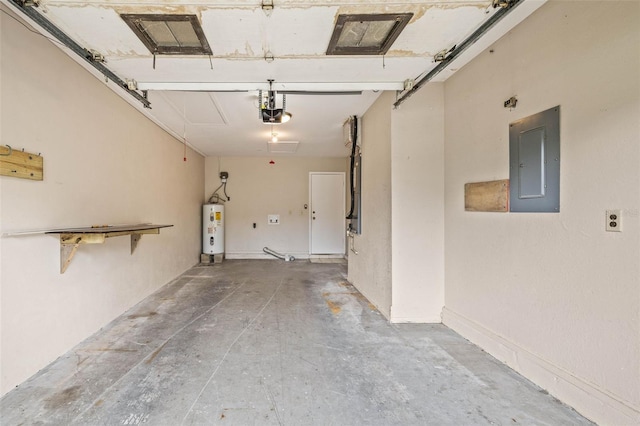 2986 Cypress Green Dr, Palm Harbor, FL 34684 - garage with water heater, electric panel, and a garage door opener