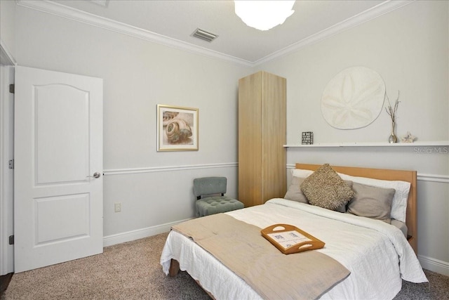 7310 S Shamrock Rd, Tampa, FL 33616 - bedroom with ornamental molding and carpet floors
