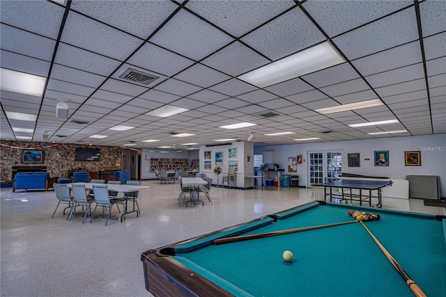 845 Maple Ct Unit 103, Dunedin, FL 34698 - recreation room with pool table and a paneled ceiling