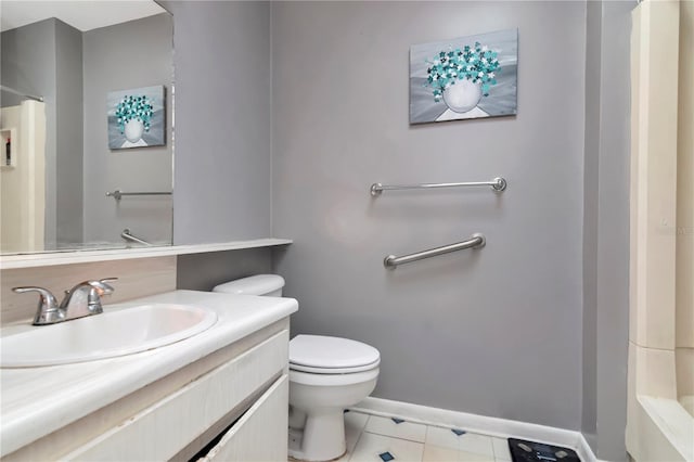 3129 W Paris St, Tampa, FL 33614 - bathroom with vanity, tile patterned flooring, a shower with curtain, and a tub