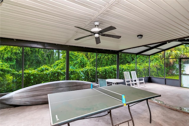 3129 W Paris St, Tampa, FL 33614 - view of patio featuring ceiling fan