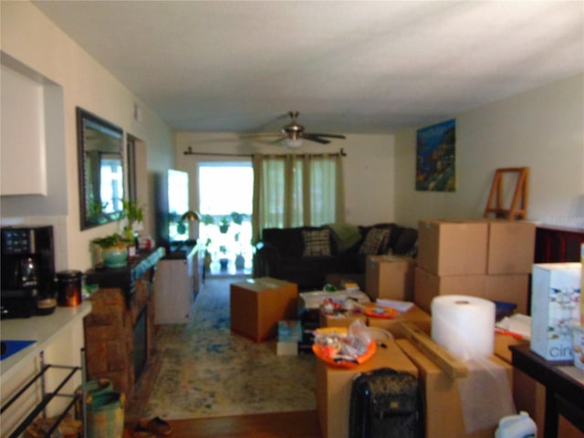 1250 S Pinellas Ave Unit 307, Tarpon Springs, FL 34689 - living area featuring a ceiling fan