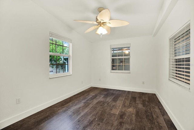 102 W N Branch Rd, Ruskin, FL 33570 - spare room with dark wood-type flooring and ceiling fan