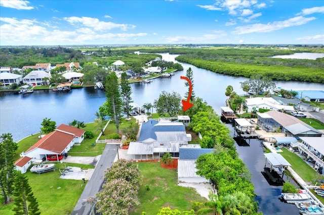102 W N Branch Rd, Ruskin, FL 33570 - aerial perspective of suburban area with a large body of water