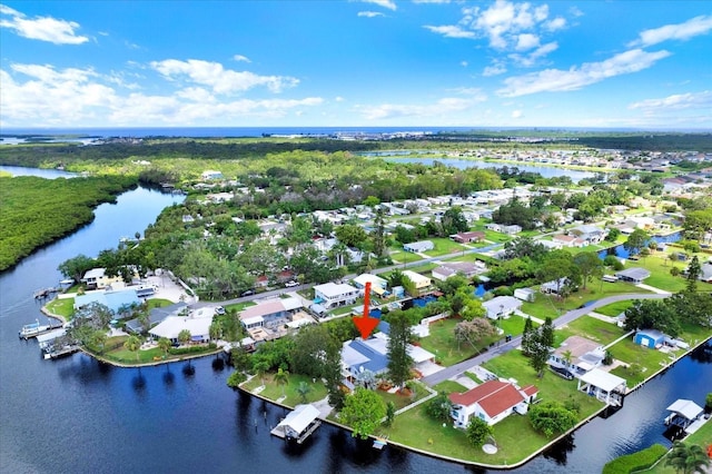 102 W N Branch Rd, Ruskin, FL 33570 - aerial view of property's location featuring a large body of water and nearby suburban area