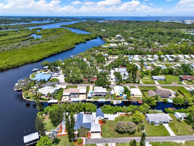 102 W N Branch Rd, Ruskin, FL 33570 - aerial perspective of suburban area with a large body of water