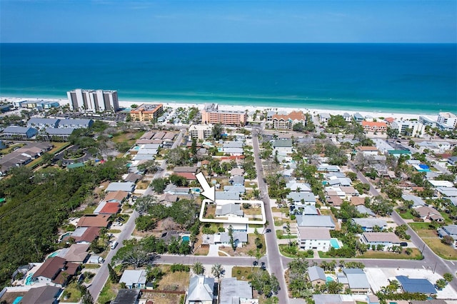 123 11th Ave, Indian Rocks Beach, FL 33785 - aerial view of property and surrounding area featuring unending shoreline