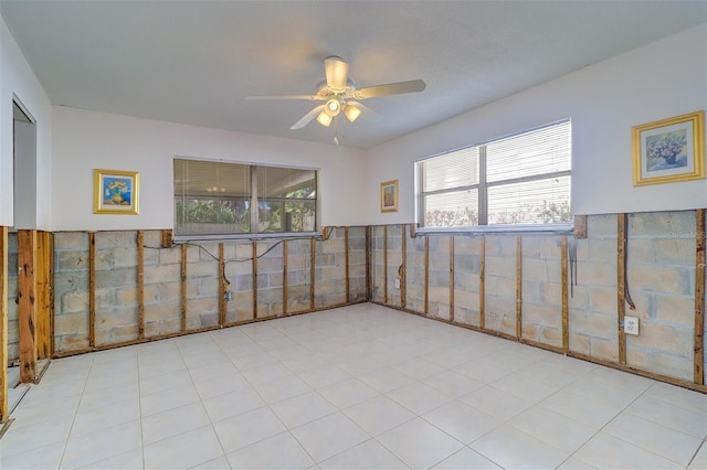123 11th Ave, Indian Rocks Beach, FL 33785 - unfurnished room featuring wainscoting and ceiling fan