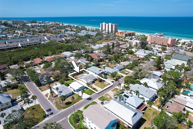 123 11th Ave, Indian Rocks Beach, FL 33785 - aerial view of property and surrounding area with a nearby body of water