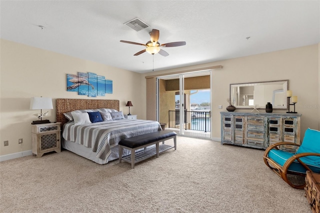 300 Capri Blvd Unit 3, Treasure Island, FL 33706 - carpeted bedroom with access to outside and ceiling fan