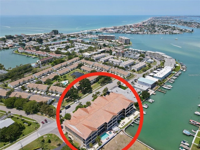 300 Capri Blvd Unit 3, Treasure Island, FL 33706 - aerial view of property and surrounding area with a nearby body of water