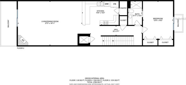 300 Capri Blvd Unit 3, Treasure Island, FL 33706 - view of home floor plan