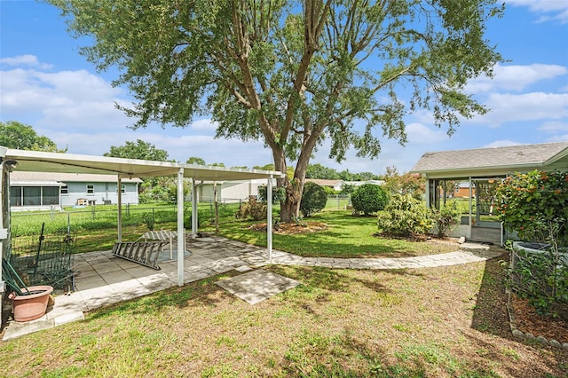 6131 17th St, Zephyrhills, FL 33542 - fenced backyard featuring a patio