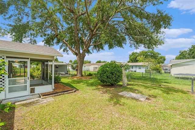 6131 17th St, Zephyrhills, FL 33542 - view of yard with a sunroom