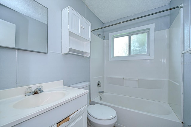 37740 Waverly Ave, Zephyrhills, FL 33542 - full bathroom with vanity, washtub / shower combination, and a textured ceiling