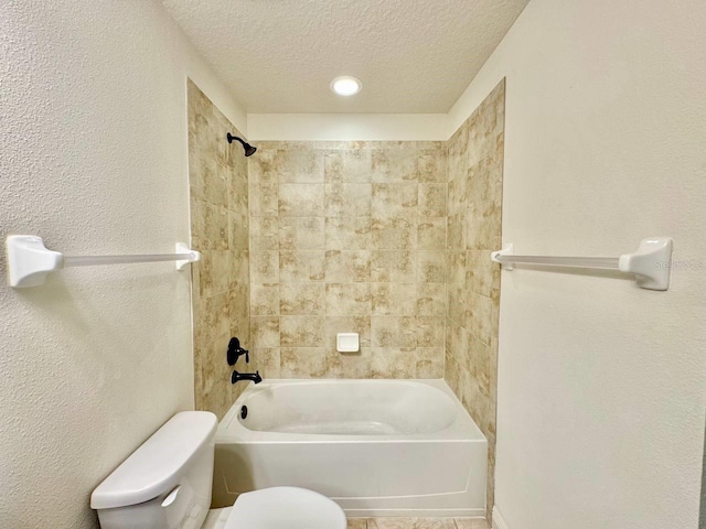 19502 Sea Myrtle Way, Tampa, FL 33647 - full bathroom featuring a textured ceiling, shower / bath combination, and a textured wall
