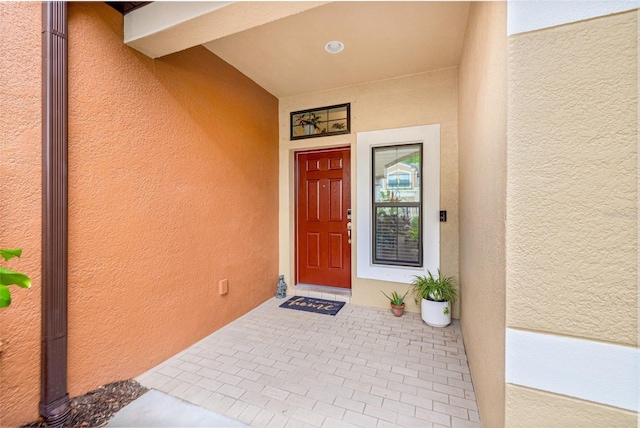 9237 Fox Sparrow Rd, Tampa, FL 33626 - property entrance featuring stucco siding