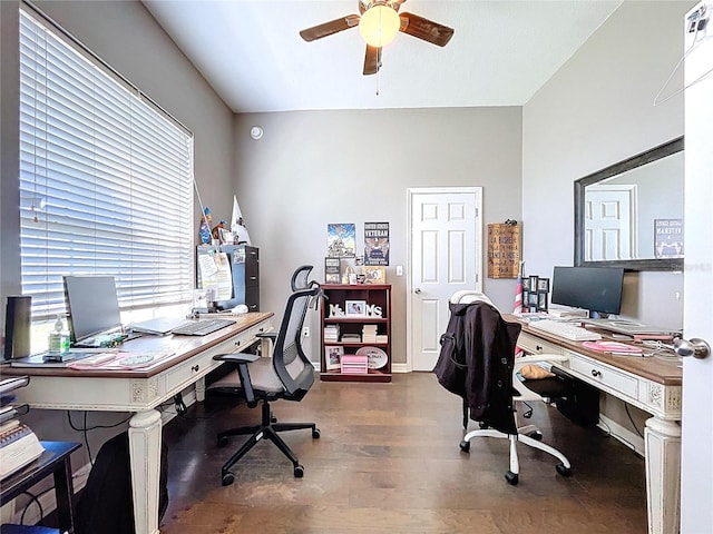 3108 Tom Matthews Rd, Lakeland, FL 33810 - office space with ceiling fan and wood finished floors