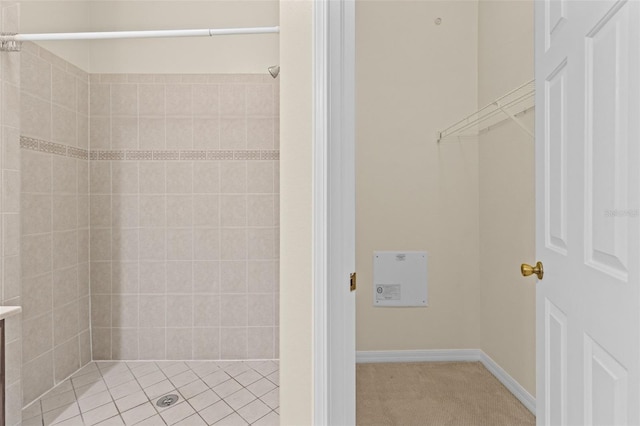 30151 Goodwick Way, Wesley Chapel, FL 33543 - bathroom with tiled shower and baseboards