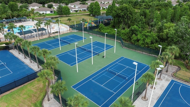 30151 Goodwick Way, Wesley Chapel, FL 33543 - view of tennis court with community basketball court