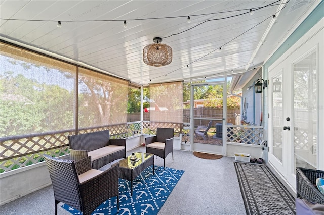908 Toddsmill Trce, Tarpon Springs, FL 34689 - sunroom with an outdoor living space and french doors