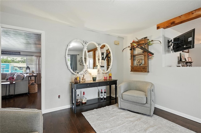 5628 Cypress St, Zephyrhills, FL 33542 - sitting room with hardwood / wood-style flooring and baseboards