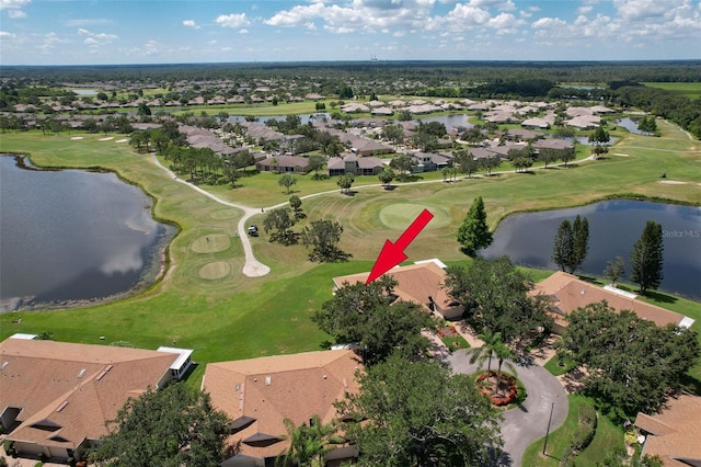 2012 Fall River Ct Unit 107, Sun City Center, FL 33573 - aerial overview of property's location with nearby suburban area and a nearby body of water