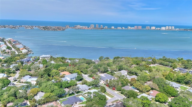 14 Evonaire Cir, Belleair, FL 33756 - aerial view of property's location with a nearby body of water and nearby suburban area