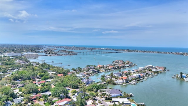 14 Evonaire Cir, Belleair, FL 33756 - drone / aerial view of a large body of water and a notable bridge