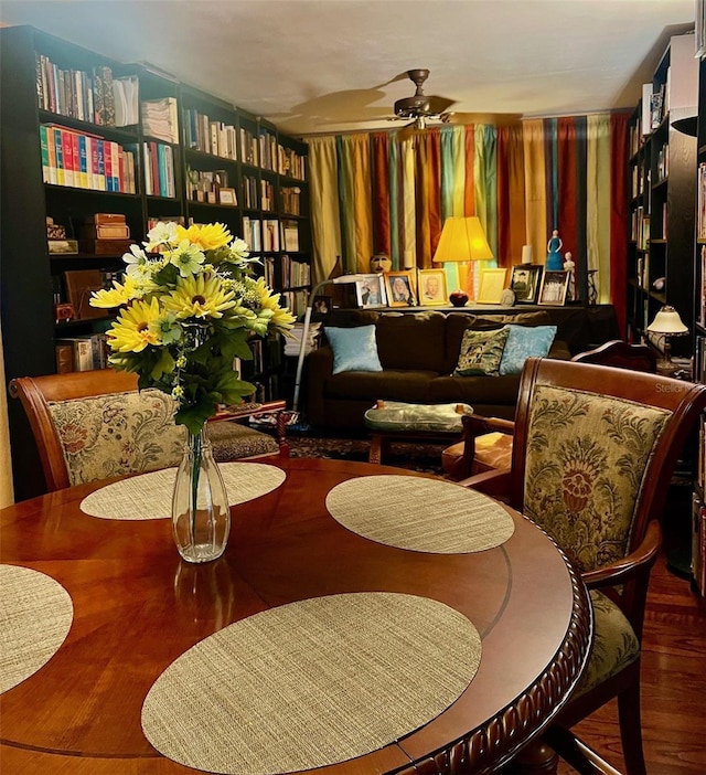 4418 W Melrose Ave, Tampa, FL 33629 - living area with ceiling fan and wood finished floors