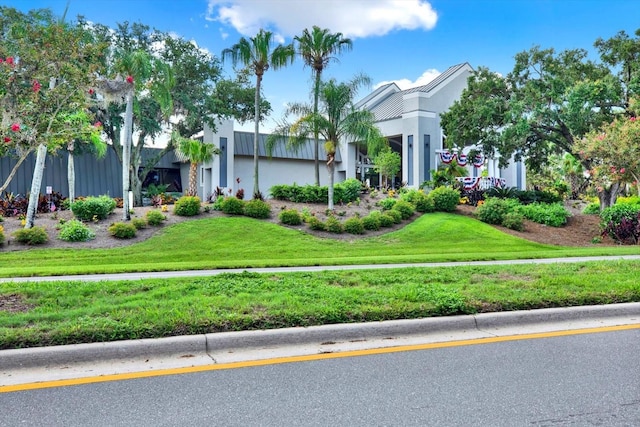 250 Cypress Ln, Oldsmar, FL 34677 - view of front of house featuring stucco siding and a front lawn