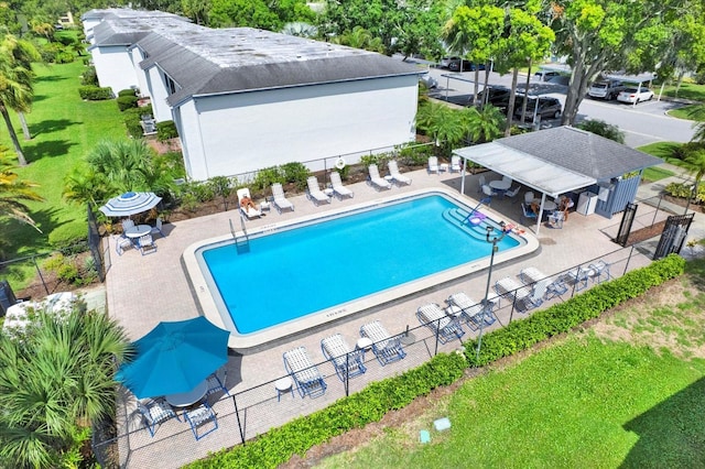 250 Cypress Ln, Oldsmar, FL 34677 - community pool featuring a patio