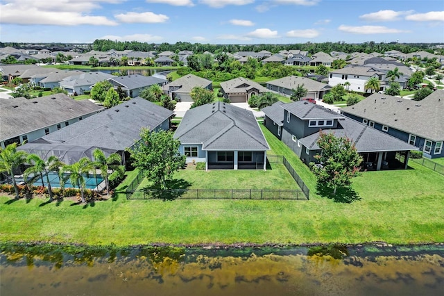 5434 Silver Sun Dr, Apollo Beach, FL 33572 - aerial perspective of suburban area with a large body of water